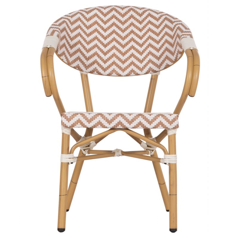 ΠΟΛΥΘΡΟΝΑ BAMBOO LOOK HM5861.03 ΚΑΦΕ-ΛΕΥΚΟ 58.5x58x82Υεκ.