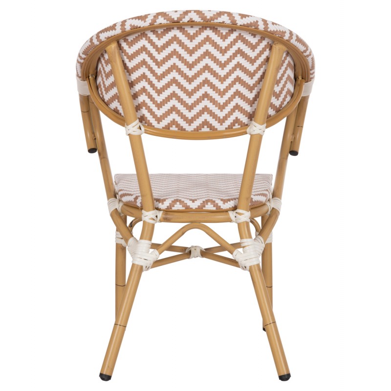 ΠΟΛΥΘΡΟΝΑ BAMBOO LOOK HM5861.03 ΚΑΦΕ-ΛΕΥΚΟ 58.5x58x82Υεκ.