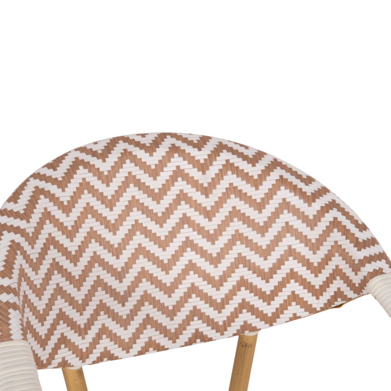 ΠΟΛΥΘΡΟΝΑ BAMBOO LOOK HM5861.03 ΚΑΦΕ-ΛΕΥΚΟ 58.5x58x82Υεκ.