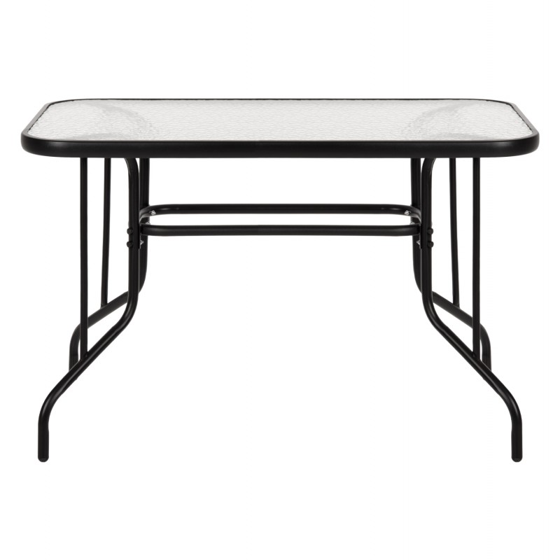 ΤΡΑΠΕΖΙ ADAM HM5020.03 ΜΕΤΑΛΛΙΚΟ ΜΑΥΡΟ ΜΕ ΓΥΑΛΙΝΗ ΕΠΙΦΑΝΕΙΑ 110Χ60Χ71Υεκ.