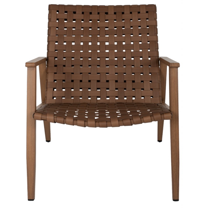 ΠΟΛΥΘΡΟΝΑ FELIPE HM5868.01 ΜΕΤΑΛΛΟ ΟΨΗ ΞΥΛΟΥ & RATTAN ΔΕΡΜΑ-LOOK 63,5x75,5x77εκ.