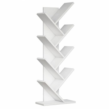 ΒΙΒΛΙΟΘΗΚΗ LIANA ΜΕΛΑΜΙΝΗΣ ΛΕΥΚΟ 46x22x128,5Yεκ.HM9028.13