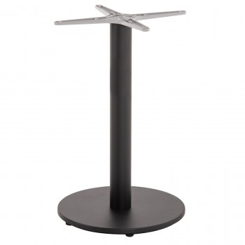 ΒΑΣΗ ΤΡΑΠΕΖΙΟΥ ΑΛΟΥΜΙΝΙΟΥ ΣΤΡΟΓΓΥΛΗ ΜΑΥΡΟ ΜΑΤ HM476.01 ΣΤΑΥΡΟΣ 48Χ48εκ Φ45Χ73Υεκ.