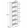 ΒΙΒΛΙΟΘΗΚΗ CLASSIKER HM9226.13 ΜΕΛΑΜΙΝΗΣ ΓΚΡΙ-ΛΕΥΚΟ 48,5x22x160Υεκ.
