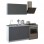 ΣΥΝΘΕΣΗ ΚΟΥΖΙΝΑΣ BLAINE ΜΕΛΑΜΙΝΗ ΓΚΡΙ HM2439.10 120x46-29,2εκ.