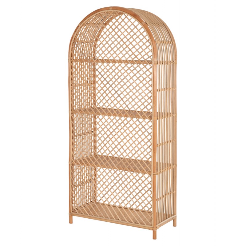 ΒΙΒΛΙΟΘΗΚΗ SIMOK HM9552 ΑΠΟ ΦΥΣΙΚΟ RATTAN ΣΕ ΦΥΣΙΚΟ ΧΡΩΜΑ 80x40x182Υεκ.