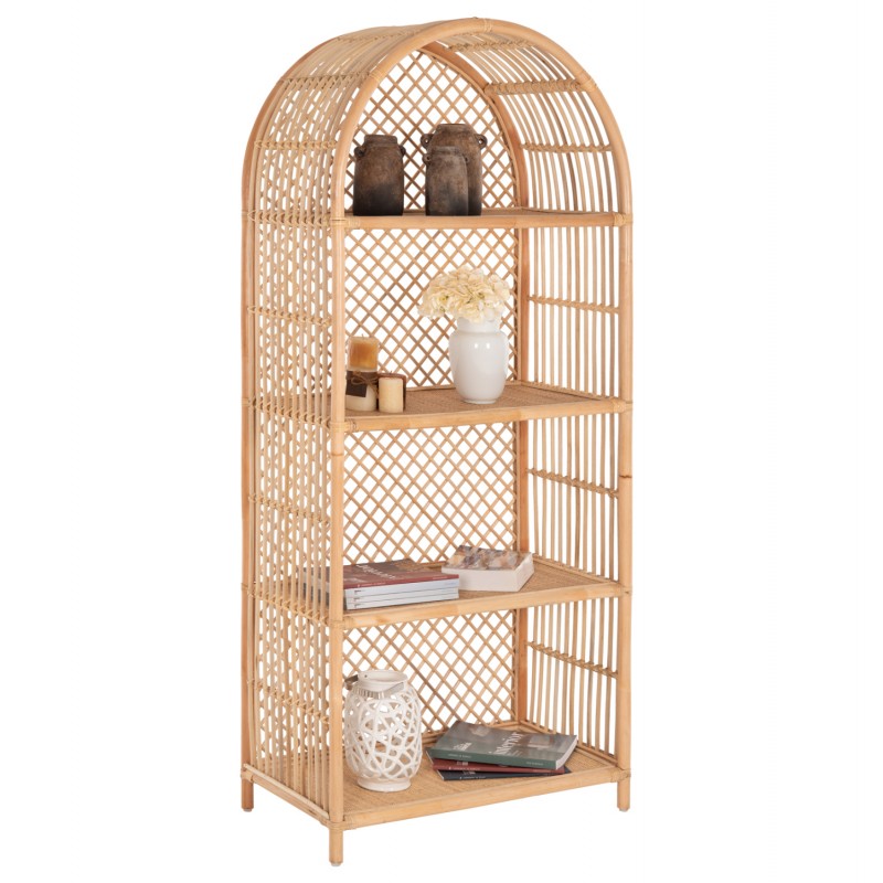 ΒΙΒΛΙΟΘΗΚΗ SIMOK HM9552 ΑΠΟ ΦΥΣΙΚΟ RATTAN ΣΕ ΦΥΣΙΚΟ ΧΡΩΜΑ 80x40x182Υεκ.