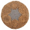 ΣΚΑΜΠΟ BEAM HM7826 ΞΥΛΟ ΤΕΑΚ ΚΑΙ SEAGRASS ΣΕ ΦΥΣΙΚΟ & ΓΚΡΙ Φ43x45Yεκ.
