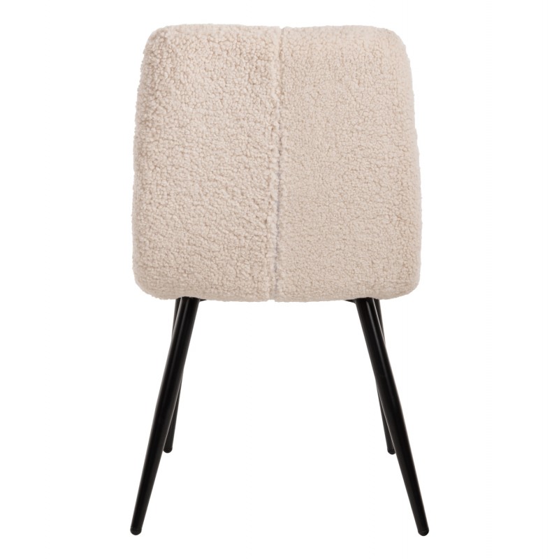 ΚΑΡΕΚΛΑ SHELLY HM8590.02 ΛΕΥΚΟ TEDDY ΥΦΑΣΜΑ ME ΜΕΤΑΛΛΙΚΑ ΜΑΥΡΑ ΠΟΔΙΑ 48x64x87Yεκ.