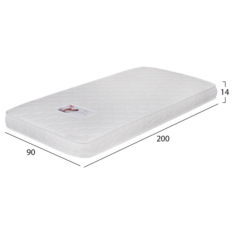 ΣΤΡΩΜΑ ΜΕ FOAM ΧΩΡΙΣ ΕΛΑΤΗΡΙΑ JORDY 90X200x15Y-- HM374.10  (ROLL PACKING) ΛΕΥΚΟ
