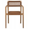 ΠΟΛΥΘΡΟΝΑ CHARLOTTE HM9637.01 ΞΥΛΟ TEAK ΦΥΣΙΚΟ & ΚΑΦΕ ΣΧΟΙΝΙ 59x54x83Y εκ.