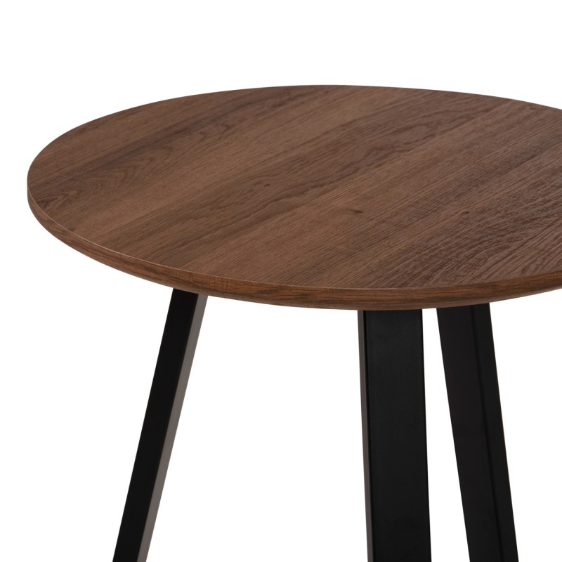 ΒΟΗΘΗΤΙΚΟ ΤΡΑΠΕΖΑΚΙ ROCKET HM9587.04 MDF ΚΑΡΥΔΙ-ΜΑΥΡΗ ΜΕΤΑΛΛΙΚΗ ΒΑΣΗ Φ45x55Υεκ.