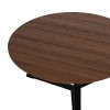 ΤΡΑΠΕΖΙ ΣΑΛΟΝΙΟΥ ΣΤΡΟΓΓΥΛΟ ROCKET HM9586.04 MDF WALNUT-ΜΑΥΡΗ ΣΑΓΡΕ ΒΑΣΗ Φ80x42Υεκ.