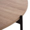 ΤΡΑΠΕΖΙ ΣΑΛΟΝΙΟΥ HM9588.03 MDF ΣΟΝΑΜΑ-ΜΑΥΡΗ ΜΕΤΑΛΛΙΚΗ ΒΑΣΗ Φ80x45Υεκ.