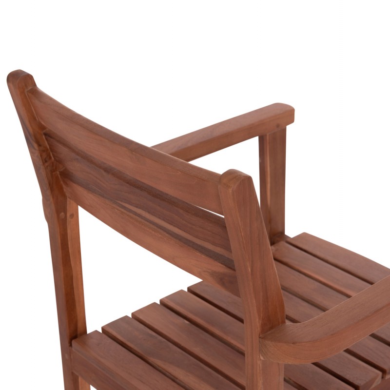 ΠΟΛΥΘΡΟΝΑ KEMPO HM6358 ΞΥΛΟ TEAK ΣΕ ΦΥΣΙΚΟ--58x58,5x88Υεκ.