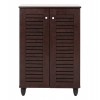 ΠΑΠΟΥΤΣΟΘΗΚΗ-ΝΤΟΥΛΑΠΑ PROLLY HM9608.01 ΜΕΛΑΜΙΝΗ WENGE-2ΠΟΡΤΕΣ-4ΡΑΦΙΑ 60x34x88Υεκ.