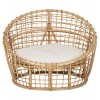 ΠΟΛΥΘΡΟΝΑ ENTO HM9814 RATTAN ΣΕ ΦΥΣΙΚΟ-ΛΕΥΚΟ ΜΑΞΙΛΑΡΙ 103x92x81Yεκ.