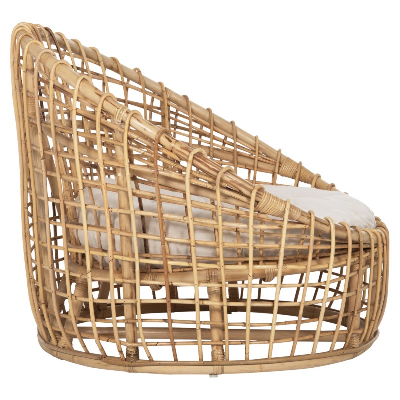 ΠΟΛΥΘΡΟΝΑ ENTO HM9814 RATTAN ΣΕ ΦΥΣΙΚΟ-ΛΕΥΚΟ ΜΑΞΙΛΑΡΙ 103x92x81Yεκ.