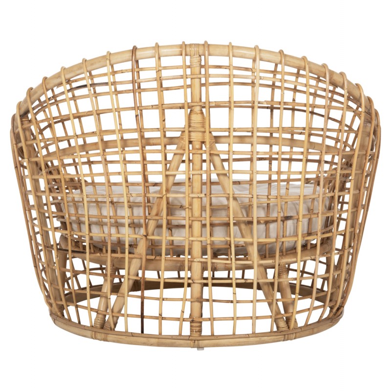 ΠΟΛΥΘΡΟΝΑ ENTO HM9814 RATTAN ΣΕ ΦΥΣΙΚΟ-ΛΕΥΚΟ ΜΑΞΙΛΑΡΙ 103x92x81Yεκ.