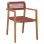 ΠΟΛΥΘΡΟΝΑ CHARLOTTE HM9637.06 ΞΥΛΟ TEAK ΦΥΣΙΚΟ & ΡΟΖ ΣΧΟΙΝΙ 59x54x83Y εκ.