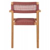 ΠΟΛΥΘΡΟΝΑ CHARLOTTE HM9637.06 ΞΥΛΟ TEAK ΦΥΣΙΚΟ & ΡΟΖ ΣΧΟΙΝΙ 59x54x83Y εκ.