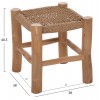 ΣΚΑΜΠΟ LONDER HM5987 ΞΥΛΟ ΤΕΑΚ ΚΑΙ ΣΥΝΘΕΤΙΚΟ RATTAN ΣΕ ΦΥΣΙΚΟ 38x38x40,5Υεκ.