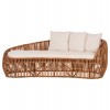 ΚΑΝΑΠΕΣ-ΑΝΑΚΛΙΝΤΡΟ LANTRY HM5991 ΦΥΣΙΚΟ RATTAN- ΛΕΥΚΑ ΜΑΞΙΛΑΡΙΑ 215x60x78Yεκ.