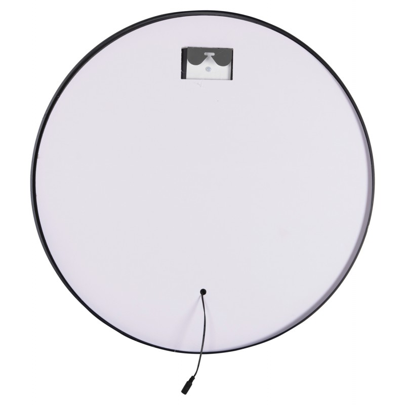 ΚΑΘΡΕΠΤΗΣ ΤΟΙΧΟΥ ΣΤΡΟΓΓΥΛΟΣ HM9579.01 ΑΛΟΥΜΙΝΙΟ ΣΕ ΜΑΥΡΟ-ΦΩΤΙΣΜΟΣ LED Φ60x3εκ.