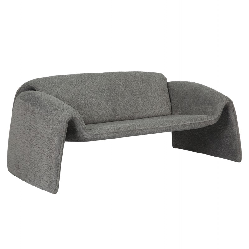 ΚΑΝΑΠΕΣ ΔΙΘΕΣΙΟΣ LAFORGE HM9680.01 ΜΕΤΑΛΛΙΚΟΣ ΣΚΕΛΕΤΟΣ-ΓΚΡΙ ΜΠΟΥΚΛΕ ΥΦΑΣΜΑ 160x80x63Υεκ.