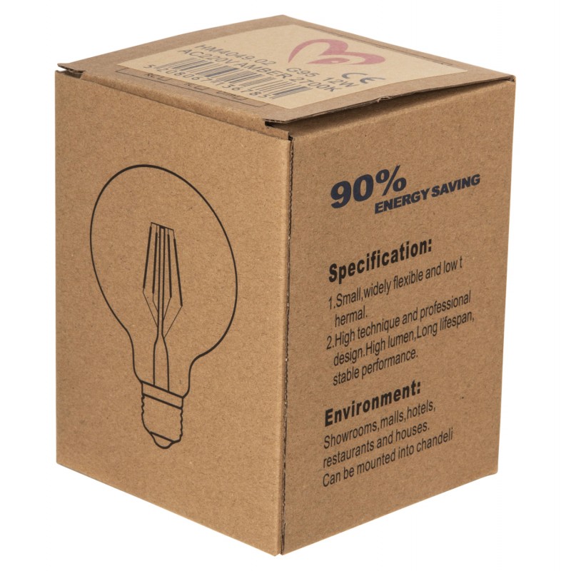 ΛΑΜΠΤΗΡΑΣ GLOBO LED FILAMENT 12W E27 3000K ΧΡΥΣΟ HM4049.02