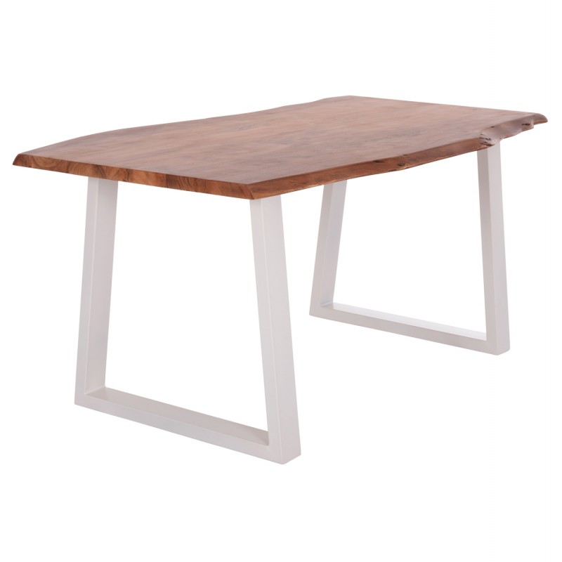 ΤΡΑΠΕΖΙ ΤΡΑΠΕΖΑΡΙΑΣ MONTANA HM8336.12 ΞΥΛΟ ΑΚΑΚΙΑΣ 4εκ.ΠΑΧΟΣ-ΛΕΥΚΑ ΠΟΔΙΑ 160X90X77Υεκ.