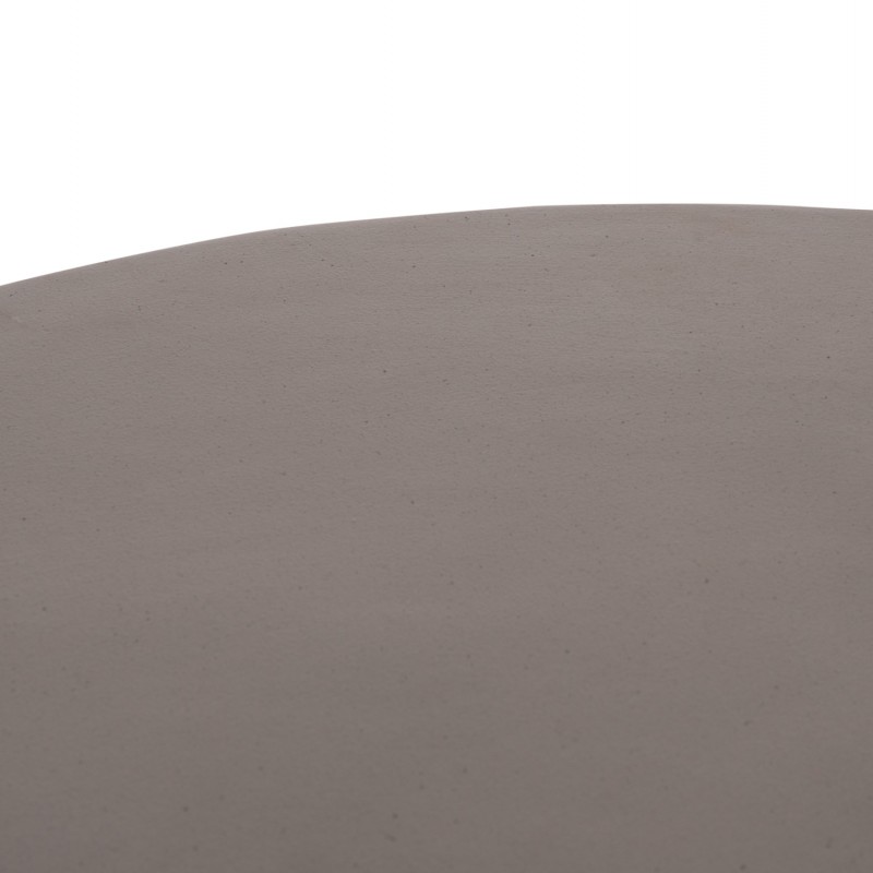 ΤΡΑΠΕΖΙ ΣΑΛΟΝΙΟΥ ΣΤΡΟΓΓΥΛΟ ALLAN HM18162.03 FIBER CEMENT ΣΕ ΓΚΡΙ--Φ92x49Υεκ.
