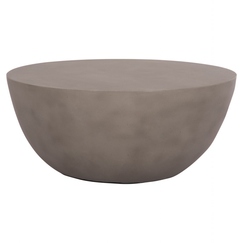 ΤΡΑΠΕΖΙ ΣΑΛΟΝΙΟΥ ΣΤΡΟΓΓΥΛΟ ALLAN HM18162.03 FIBER CEMENT ΣΕ ΓΚΡΙ--Φ92x49Υεκ.