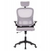 ΚΑΡΕΚΛΑ ΓΡΑΦΕΙΟΥ BASTON HM18236.02 ΓΚΡΙ MESH & ΜΑΥΡΟ PP ΣΚΕΛΕΤΟΣ 64x60x127Υεκ.
