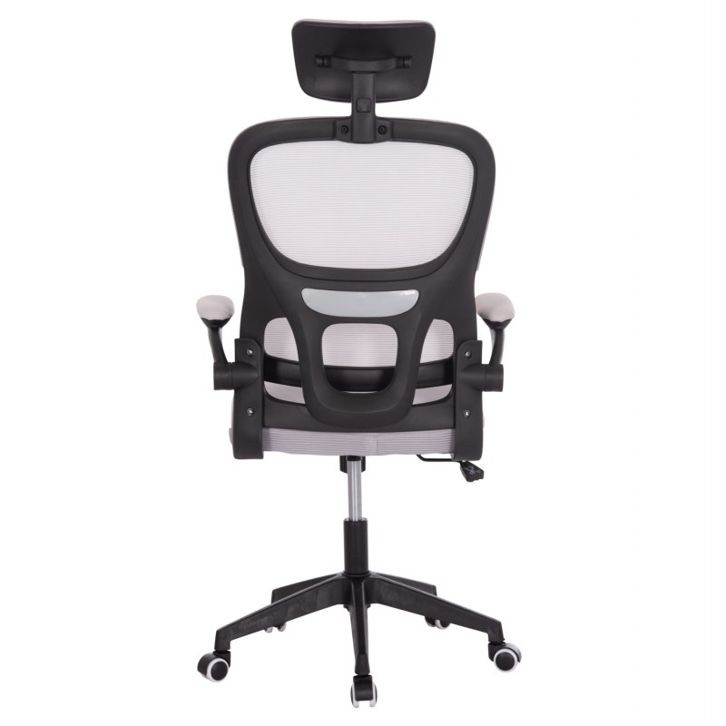 ΚΑΡΕΚΛΑ ΓΡΑΦΕΙΟΥ BASTON HM18236.02 ΓΚΡΙ MESH & ΜΑΥΡΟ PP ΣΚΕΛΕΤΟΣ 64x60x127Υεκ.