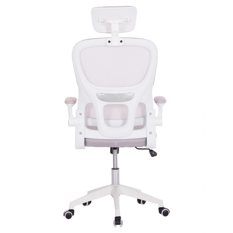 ΚΑΡΕΚΛΑ ΓΡΑΦΕΙΟΥ BASTON HM18236.03 ΓΚΡΙ MESH & ΛΕΥΚΟΣ PP ΣΚΕΛΕΤΟΣ 64x60x127Υεκ.