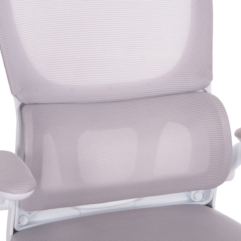 ΚΑΡΕΚΛΑ ΓΡΑΦΕΙΟΥ BASTON HM18236.03 ΓΚΡΙ MESH & ΛΕΥΚΟΣ PP ΣΚΕΛΕΤΟΣ 64x60x127Υεκ.