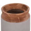 ΔΙΑΚΟΣΜΗΤΙΚΟ ΒΑΖΟ ΔΑΠΕΔΟΥ LINTER HM4662.03L FIBER CEMENT ΓΚΡΙ--ΞΥΛΟ ΤΕΑΚ Φ41x47Υ