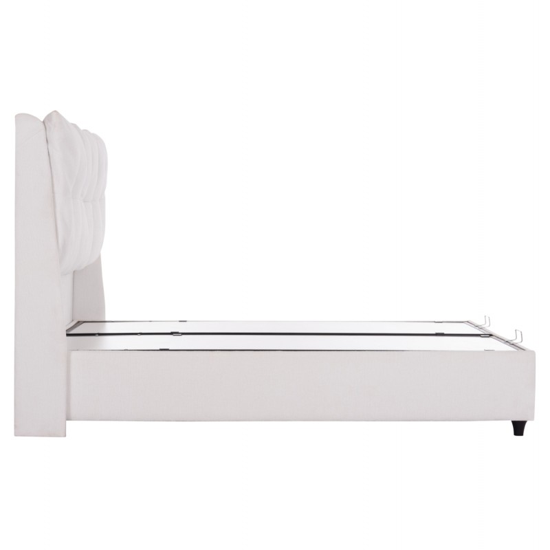 ΚΡEΒΑΤΙ ΜΕ ΑΠΟΘΗΚΕΥΤΙΚΟ ΧΩΡΟ DREAMLET HM716.03 ΛΕΥΚΟ ΜΠΟΥΚΛΕ- ΓΙΑ ΣΤΡΩΜΑ 160x200εκ.