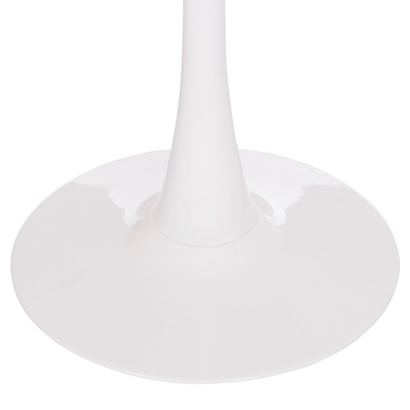 ΤΡΑΠΕΖΙ ΣΤΡΟΓΓΥΛΟ BROLIN HM18141.01 MDF TOP-ΒΑΣΗ ΜΕΤΑΛΛΙΚΗ--ΛΕΥΚΟ Φ90x73Υεκ