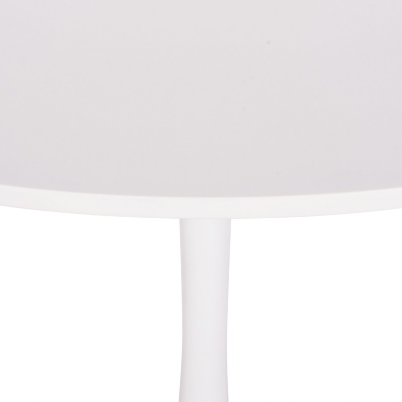 ΤΡΑΠΕΖΙ ΣΤΡΟΓΓΥΛΟ BROLIN HM18141.01 MDF TOP-ΒΑΣΗ ΜΕΤΑΛΛΙΚΗ--ΛΕΥΚΟ Φ90x73Υεκ