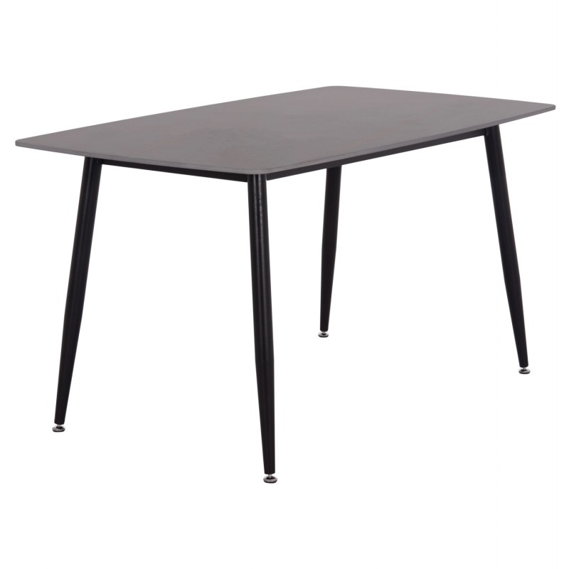 ΤΡΑΠΕΖΙ RAVEN HM18149.02 ΚΕΡΑΜΙΚΟ TOP ΑΝΘΡΑΚΙ ΜΑΡΜΑΡΟ-ΜΑΥΡΟ ΜΕΤΑΛΛΟ 140x80x74Υεκ.