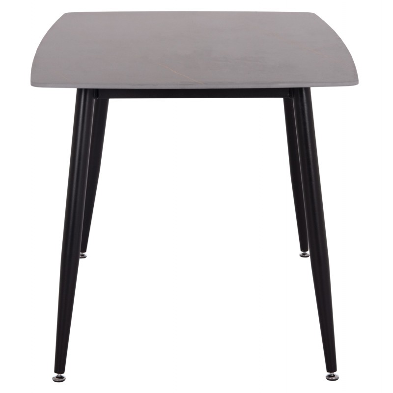 ΤΡΑΠΕΖΙ RAVEN HM18149.02 ΚΕΡΑΜΙΚΟ TOP ΑΝΘΡΑΚΙ ΜΑΡΜΑΡΟ-ΜΑΥΡΟ ΜΕΤΑΛΛΟ 140x80x74Υεκ.