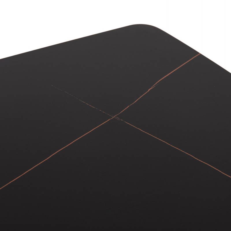 ΤΡΑΠΕΖΙ RAVEN HM18149.02 ΚΕΡΑΜΙΚΟ TOP ΑΝΘΡΑΚΙ ΜΑΡΜΑΡΟ-ΜΑΥΡΟ ΜΕΤΑΛΛΟ 140x80x74Υεκ.