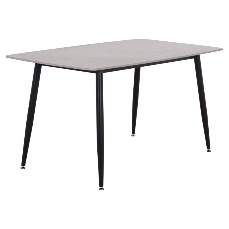 ΤΡΑΠΕΖΙ RAVEN HM18149.13 ΚΕΡΑΜΙΚΟ TOP ΓΚΡΙ ΜΑΡΜΑΡΟ-ΜΑΥΡΟ ΜΕΤΑΛΛΟ 140x80x74Υεκ.