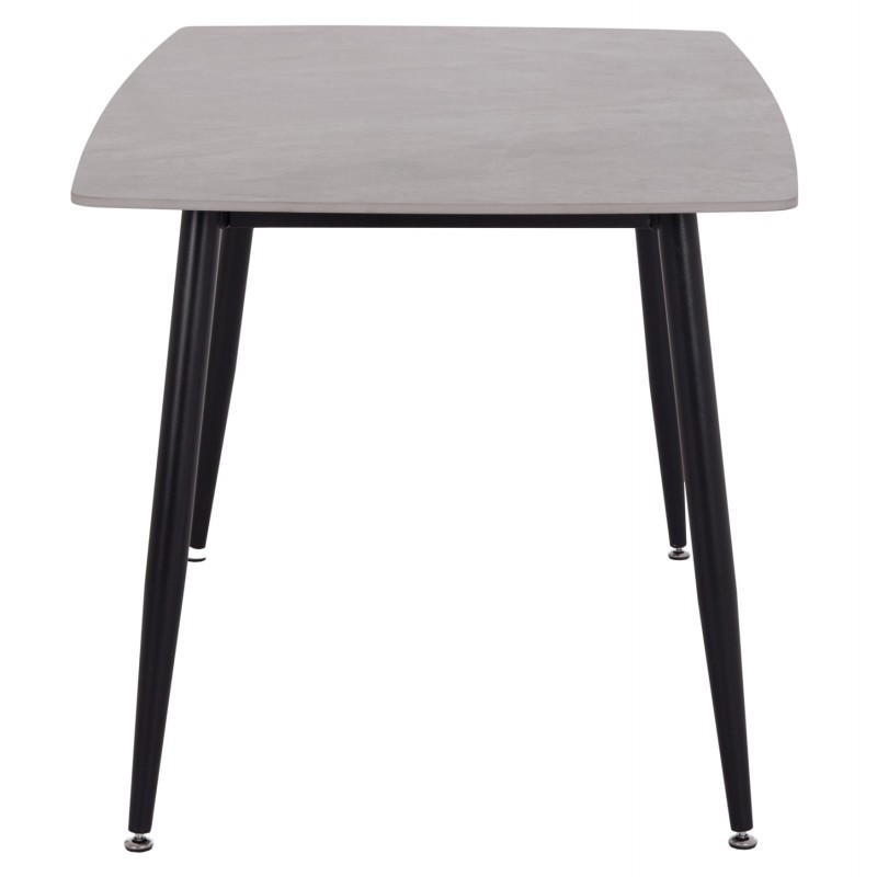 ΤΡΑΠΕΖΙ RAVEN HM18149.13 ΚΕΡΑΜΙΚΟ TOP ΓΚΡΙ ΜΑΡΜΑΡΟ-ΜΑΥΡΟ ΜΕΤΑΛΛΟ 140x80x74Υεκ.