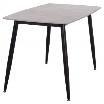 ΤΡΑΠΕΖΙ RAVEN HM9854.13 ΚΕΡΑΜΙΚΟ TOP ΓΚΡΙ ΜΑΡΜΑΡΟ-ΜΑΥΡΟ ΜΕΤΑΛΛΟ 120x70x73Υεκ.