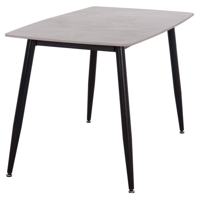 ΤΡΑΠΕΖΙ RAVEN HM9854.13 ΚΕΡΑΜΙΚΟ TOP ΓΚΡΙ ΜΑΡΜΑΡΟ-ΜΑΥΡΟ ΜΕΤΑΛΛΟ 120x70x73Υεκ.