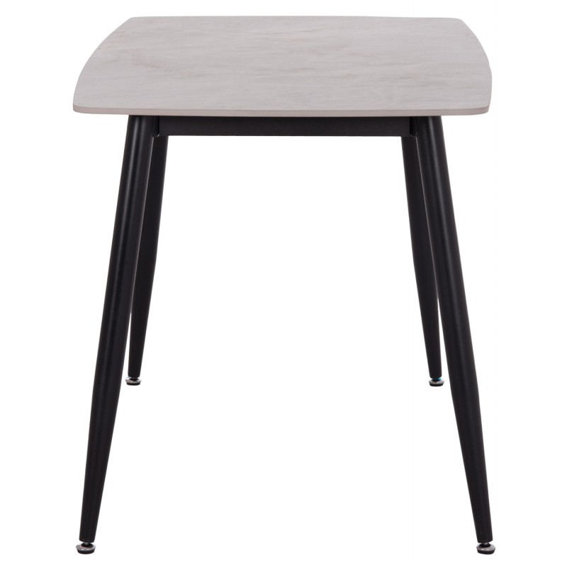 ΤΡΑΠΕΖΙ RAVEN HM9854.13 ΚΕΡΑΜΙΚΟ TOP ΓΚΡΙ ΜΑΡΜΑΡΟ-ΜΑΥΡΟ ΜΕΤΑΛΛΟ 120x70x73Υεκ.