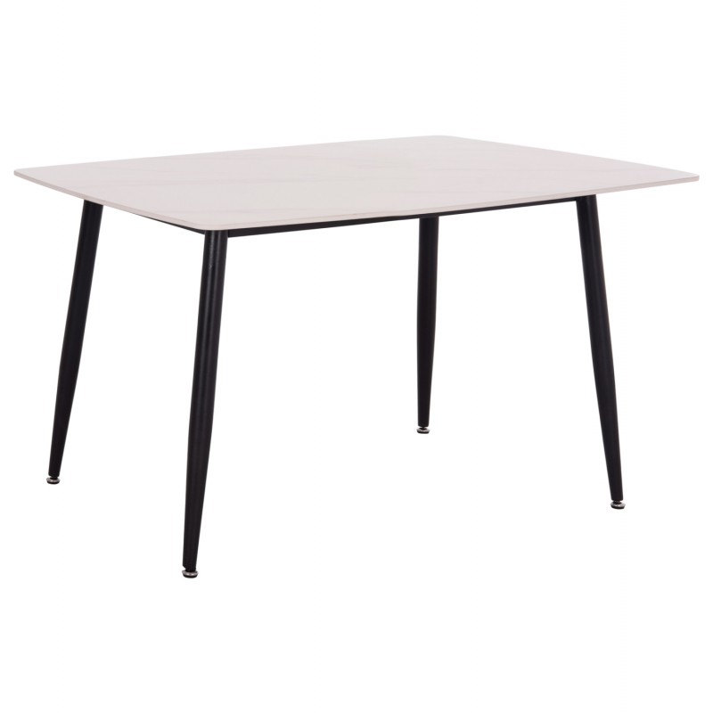 ΤΡΑΠΕΖΙ RAVEN HM18149.01 ΚΕΡΑΜΙΚΟ TOP ΜΕ ΟΨΗ ΛΕΥΚΟ ΜΑΡΜΑΡΟ 140x80x74Υεκ.